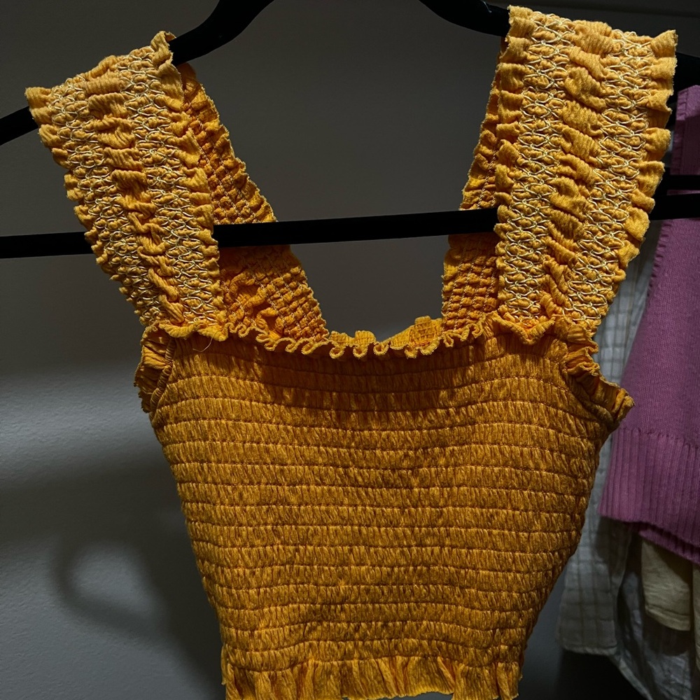Urban outfitters Yellow Ruffled summer Top